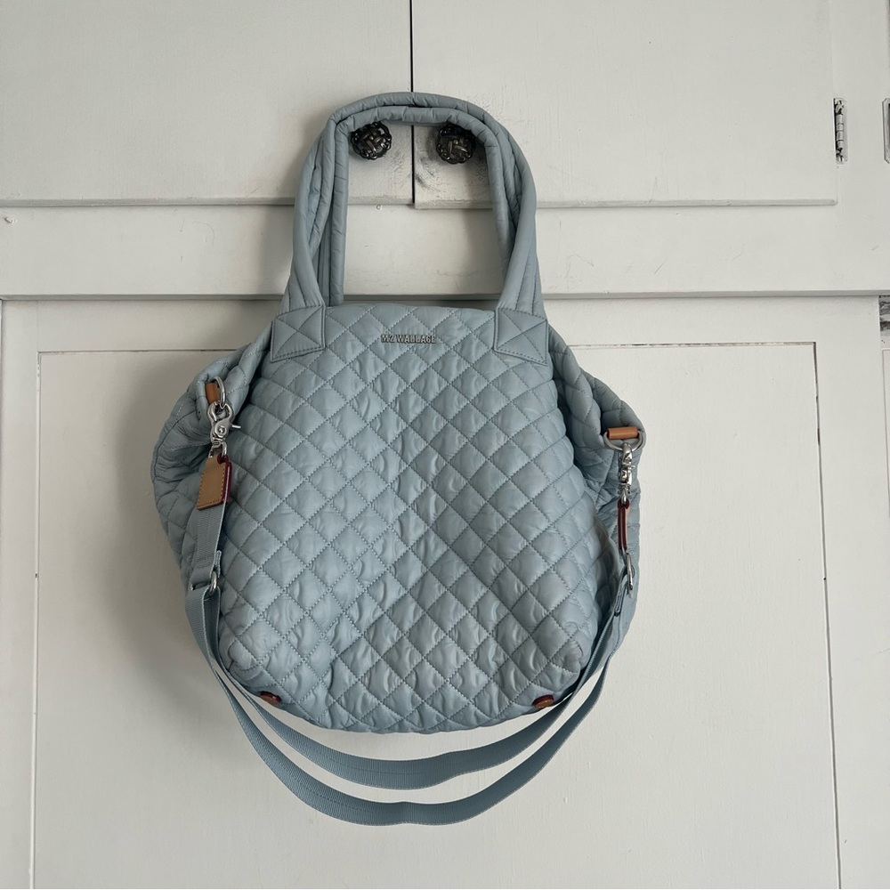 MZ Wallace x the Sculpt Society Medium Metro Tote - Ice Blue